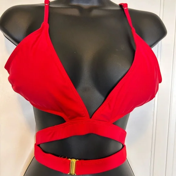 🆕 Red Women's Bikini Swimwear Set - Picture 3 of 7